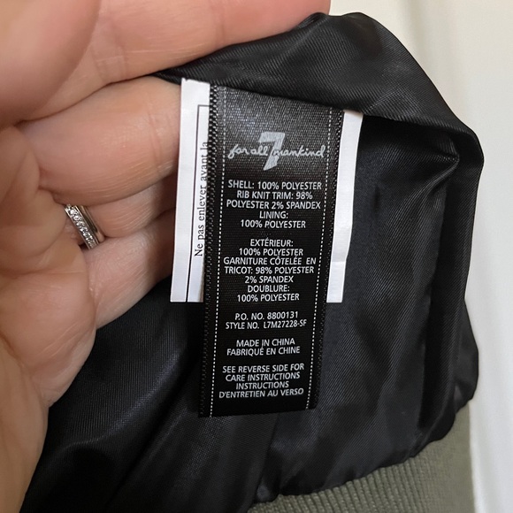 7 For All Mankind Olive Bomber Jacket - women’s - Picture 10 of 10
